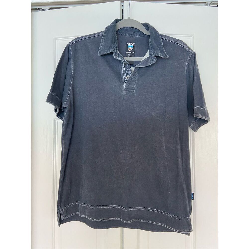 Kuhl Men's Short Sleeve Polo Shirt Gray Size M Casual Spring